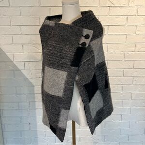 Coldwater Creek Grey Plaid Wool Vest Women’s M